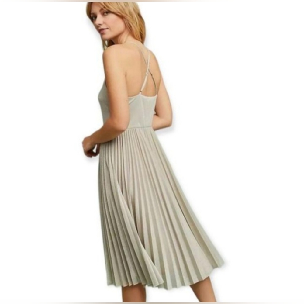 ELEVENSES ANTHRO PLETED SILVER DRESS